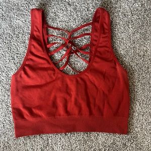 Burnt Red/Orange Soft Sports Bra